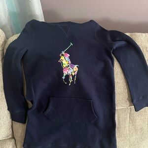Navy Kids Shirt with Colorful Logo